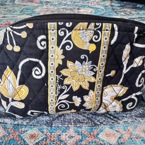Vera Bradley Black and Yellow Bird Floral Bag